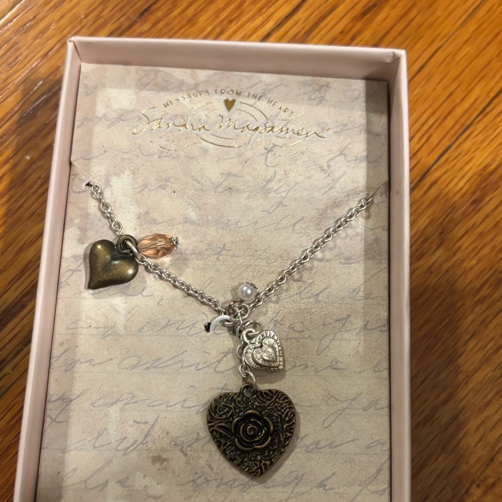Heart necklace by Sandra Magsamen new in box